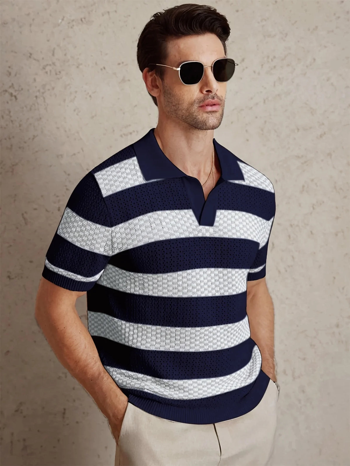 LineCraft polyester-viscose knit polo