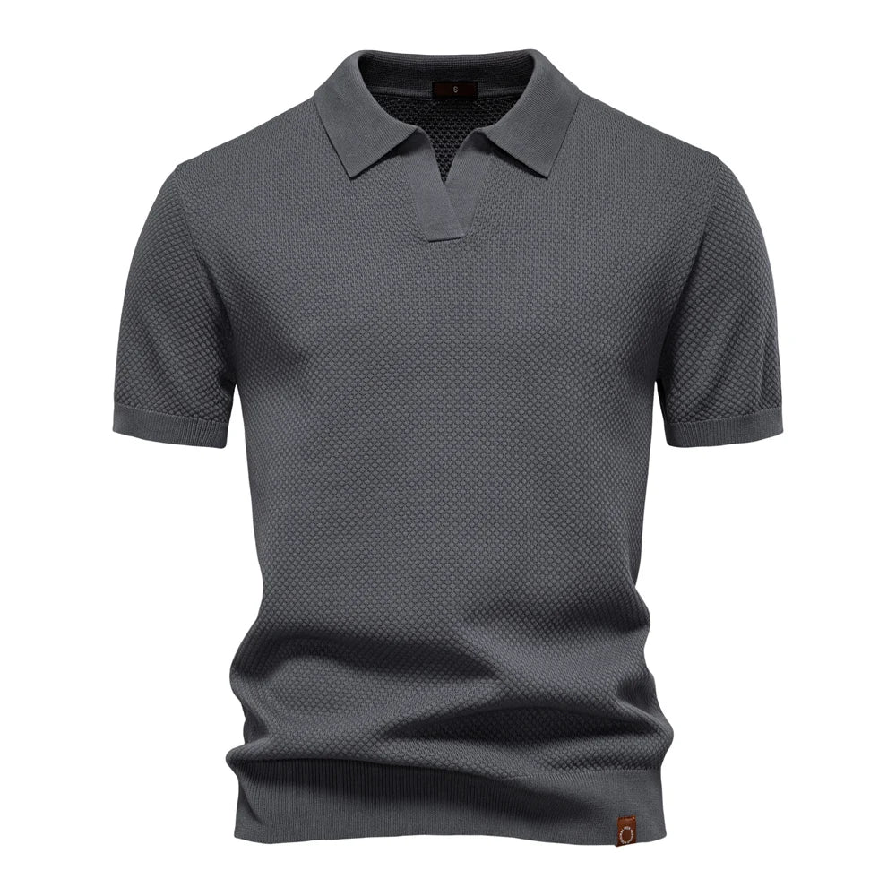 AirKnit men's solid knit polo