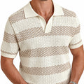 LineCraft men's contrast knit polo shirt