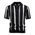 RibbedLine contrast-color knit polo