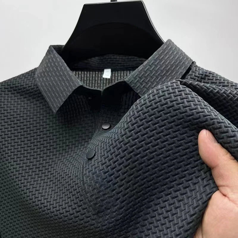 CoreFlex knit polo shirt in solid color