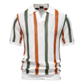 RibbedLine polyester knit polo detail